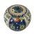 Vintage Chinese Porcelain Ginger Jar with matching Lid. Jar is beautifully hand-painted with an abundant scene of colorful...