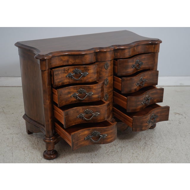 French Country Touchstone Country French Louis XV Walnut Finish Chest For Sale - Image 3 of 18