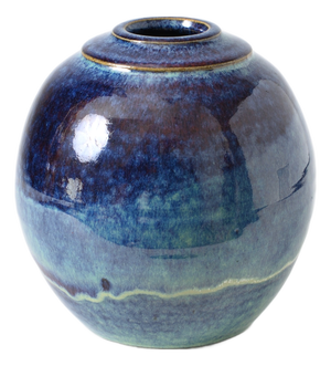 French Studio Pottery Drip Glaze Vase, 1980s