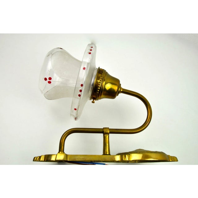 1940s Vintage Art Nouveau Wall Light For Sale - Image 5 of 11