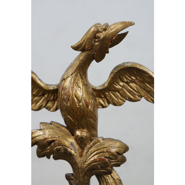 Antique Mahogany Federal Chippendale Gilt Eagle Acanthus Wall Vanity Mirror For Sale - Image 4 of 17