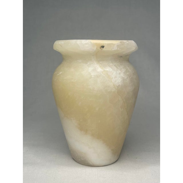 Neoclassical Alabaster Off-White Small Vase For Sale In Houston - Image 6 of 12