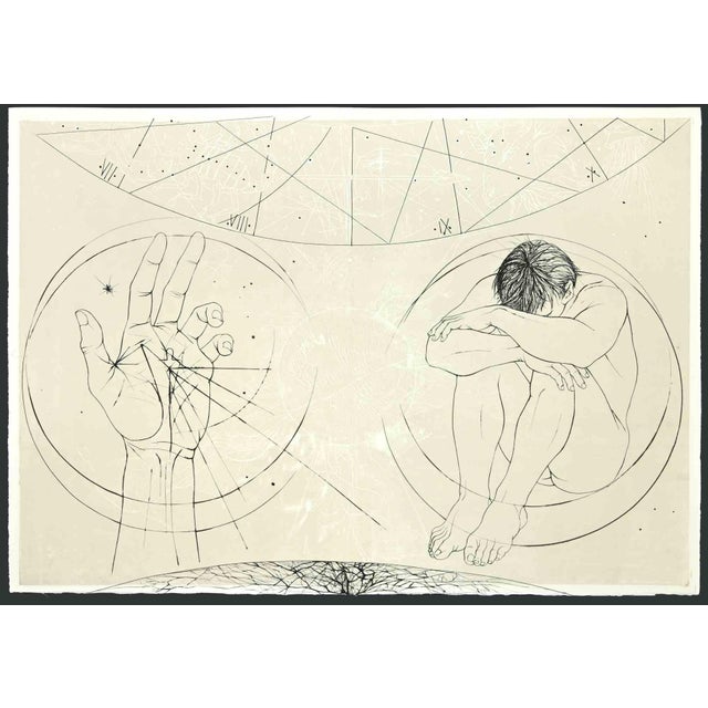 Fiat Lux is an etching on paper, realized in 1955 by the French artist Pierre-Yves Trémois (Paris, 1921). from Edition of...