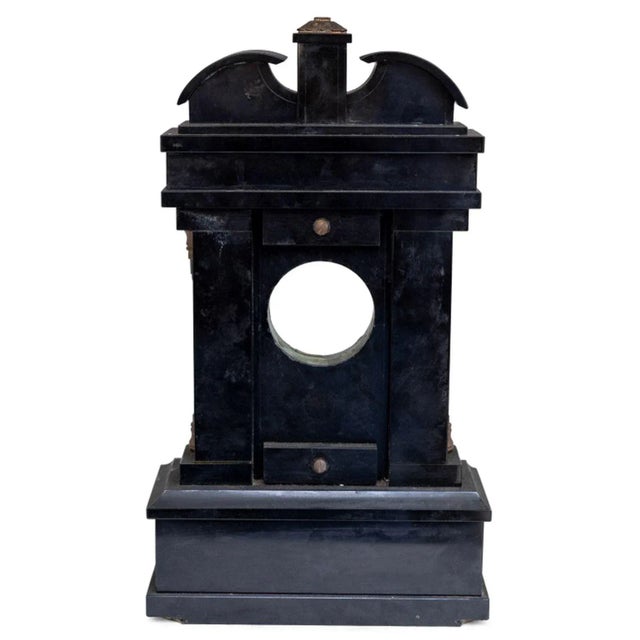 Neoclassical Russian Marble and Malachite Clock Stand For Sale - Image 3 of 3