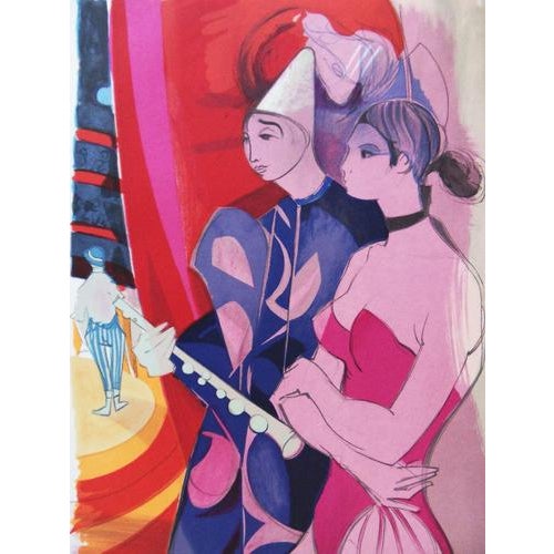 Modern Camille Hilaire, At the Circus, Signed Lithograph For Sale - Image 3 of 5