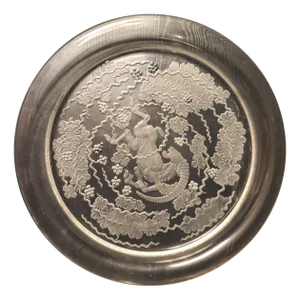 Large Bouquetin Dish by Rene Lalique, 1920s