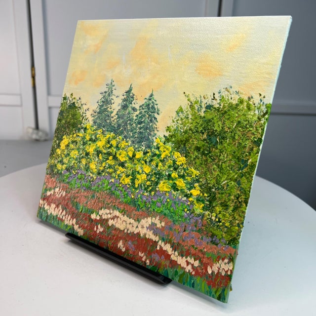 2020s Nature's Bounty 8" X 8" Acrylic Original Painting Wall Art Mixed Media Decor For Sale - Image 5 of 7