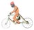 Early 20th Century Articulated Cyclist Toy Belgian Folk Art For Sale