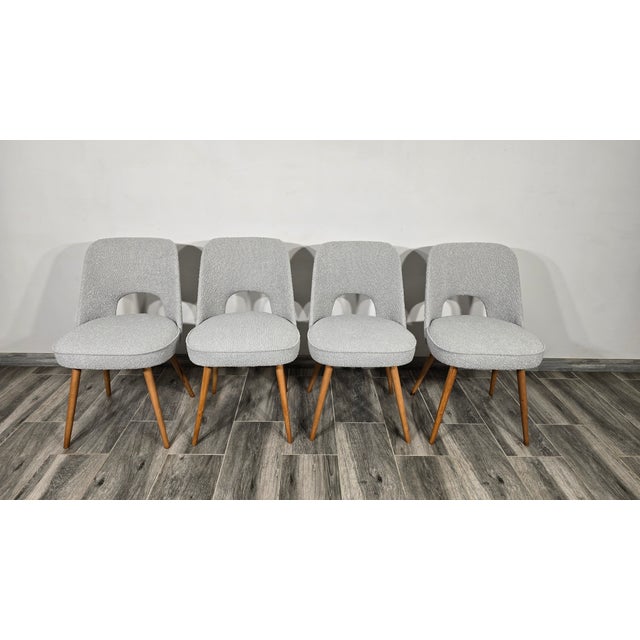 Dining Chairs by Oswald Haerdtl for Ton, 1950s, Set of 4 For Sale - Image 9 of 10