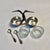 French Country Stork Bird Salt & Pepper Server With Glass Inserts and Spoons For Sale - Image 3 of 4