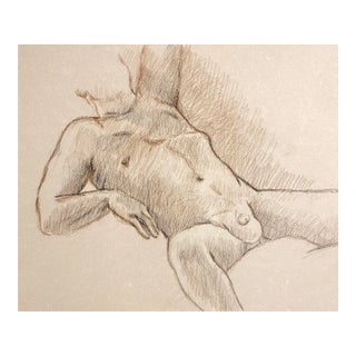 Ron Yrabedra Male Nude Figure Drawing For Sale