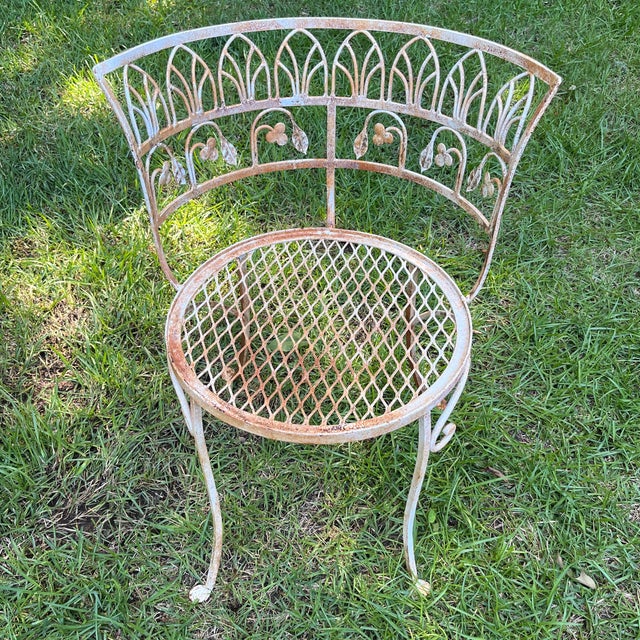 Mid 20th Century Russell Woodard Style Mid-Century Classic Parisian Patio Set, 5 Pieces For Sale - Image 5 of 12