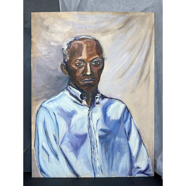 Vintage Original Oil Painting Portrait of an African American Man For Sale - Image 12 of 12