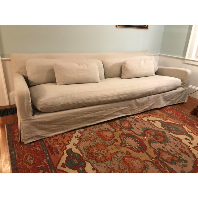 Restoration Hardware Belgian Slope Arm Slipcovered Sofa Chairish