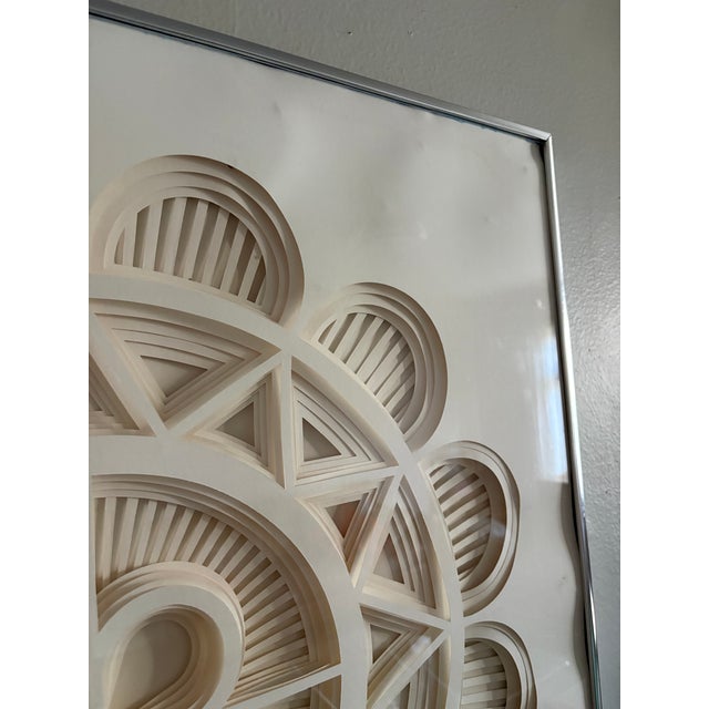 1970s Nancy Miller Hand-Cut Layered Paper Geometric Wall Art For Sale - Image 12 of 14
