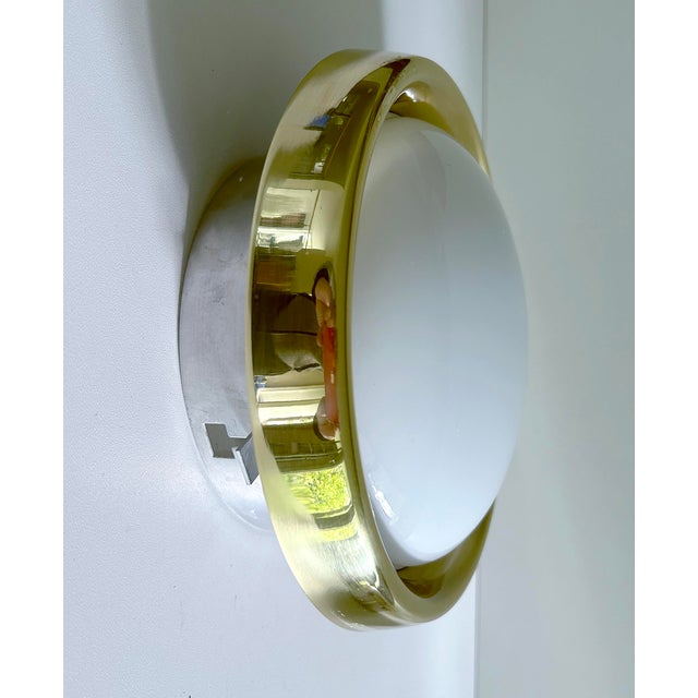 Vintage Brass and Glass Sconce from Limburg For Sale - Image 9 of 11