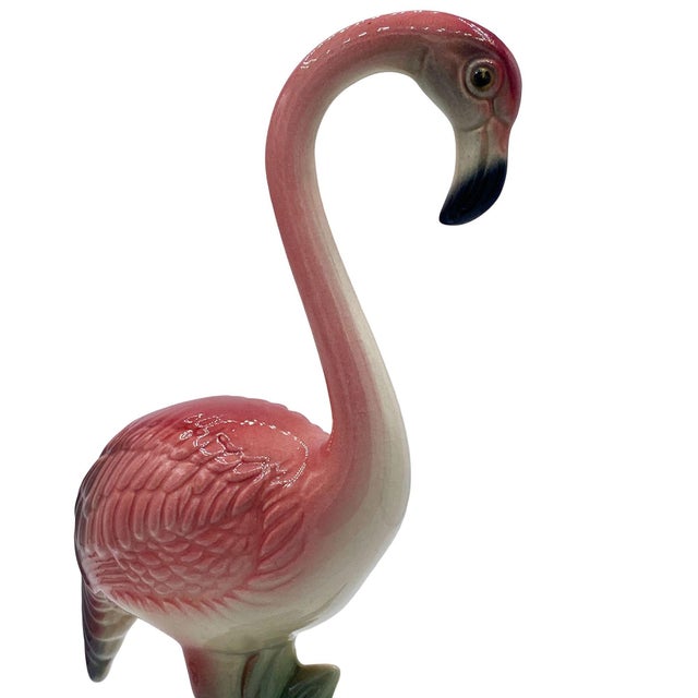 1950s Mid Century Modern Lookers Pink Flamingo Ceramic Tabletop Scultpure Set by Brad Keeler, 2 Pieces For Sale - Image 15 of 17