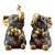 Pair of Vintage Chinese Cloisonné Enamel & Gilt Bronze Elephants For Sale