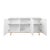 2020s Pasargad Home Polara Modern White Sideboard With Geometric Doors For Sale - Image 5 of 12