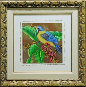 Luis Sottil "Spring in Blue" Hand Signed Original Natuaralismo Custom Framed