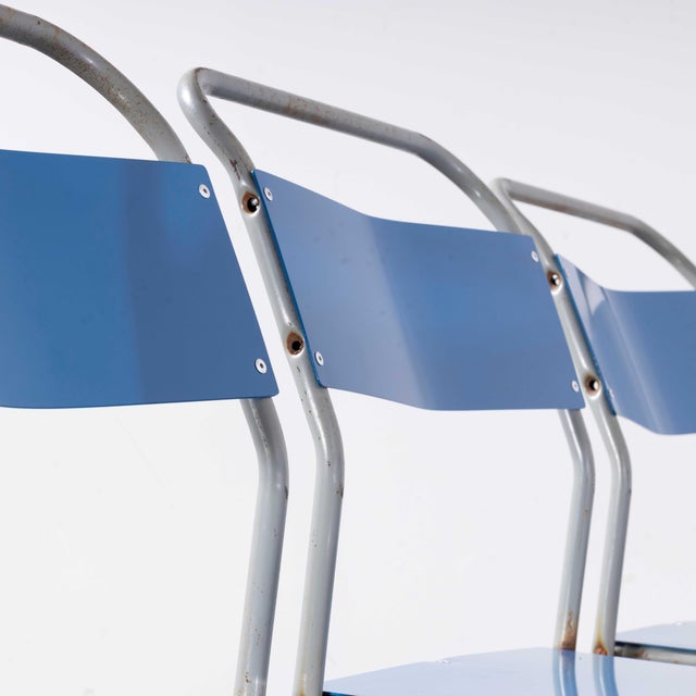 Tubular Metal Outdoor Dining Chairs from Pel Cox, 1950s, Set of 4 For Sale - Image 6 of 18