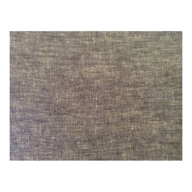 Plum Textiles Thistle Mustard Linen For Sale