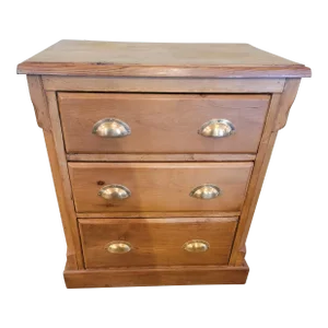 Antique Pine - Three Drawer - Chest of Drawers - From England - Circa 1900
