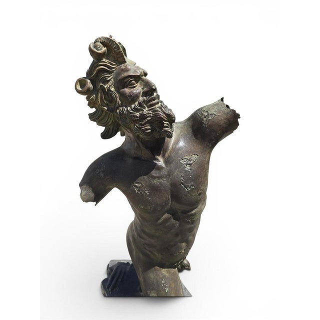 Italian Artist, Large Dancing Faun Sculpture, Late 20th Century, Bronze For Sale - Image 4 of 10