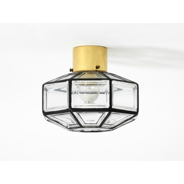 1970s Model 2756 Octagon Ceiling Lamp in Glass from Limburg, 1970s For Sale - Image 5 of 18