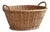 Vintage French Style Wicker Laundry Basket For Sale