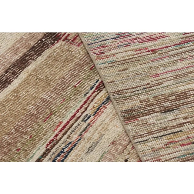Pink Vintage Distressed Abstract Rug With Vibrant Polychromatic Striae - Rug & Kilim For Sale - Image 8 of 8
