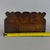 Vintage Double Inkwell Desk in Carved Wood with Glass Trays, 1940s For Sale - Image 9 of 12