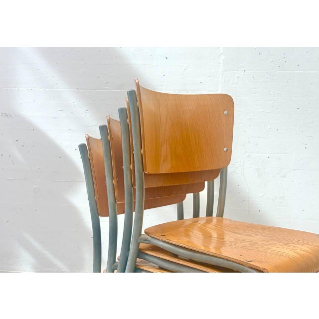 Stacking Chair from Stella, Switzerland, 1950s For Sale - Image 15 of 17