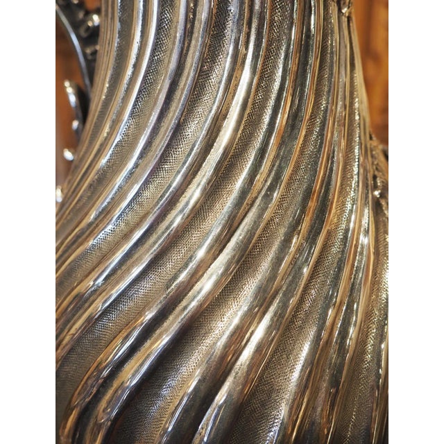 Antique Silvered Bronze Pitcher From France, Circa 1890 For Sale - Image 10 of 13