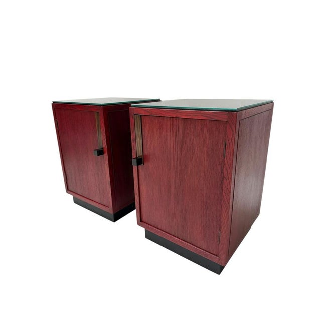 Art Deco Modernist Nightstands by A.H. Jansen for L.O.V. Oosterbeek, 1920s, Set of 2 For Sale - Image 10 of 14