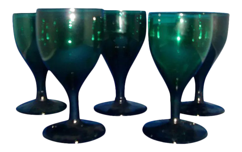 anchor crystal wine glasses Set of 4 Vintage Legacy by Anchor Hocking Crystal Wine Water Goblets