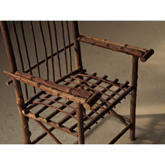 Brutalist Naive Hazelnut Branch Armchair, France, 1970 For Sale - Image 11 of 17