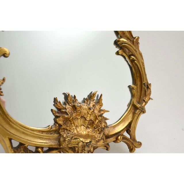 1900 - 1909 Antique French Gilt Bronze Mirror, 1900 For Sale - Image 5 of 7