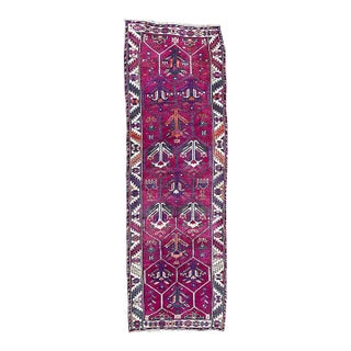 20th Century Moroccan Tribal Vegetable Dyed Runner Rug For Sale