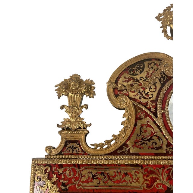19th Century 19th Century Swedish Verre Églomisé Mirror in the Taste of Burchardt Precht For Sale - Image 5 of 8