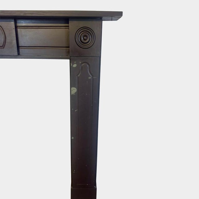 Blue Antique Irish Regency Slate Fireplace Mantels, 1810s, Set of 2 For Sale - Image 8 of 18