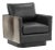 Black Leather & Hide Accent Chair For Sale