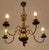 2000 - 2009 Five-Armed Flemish Chandelier in Brass For Sale - Image 5 of 6