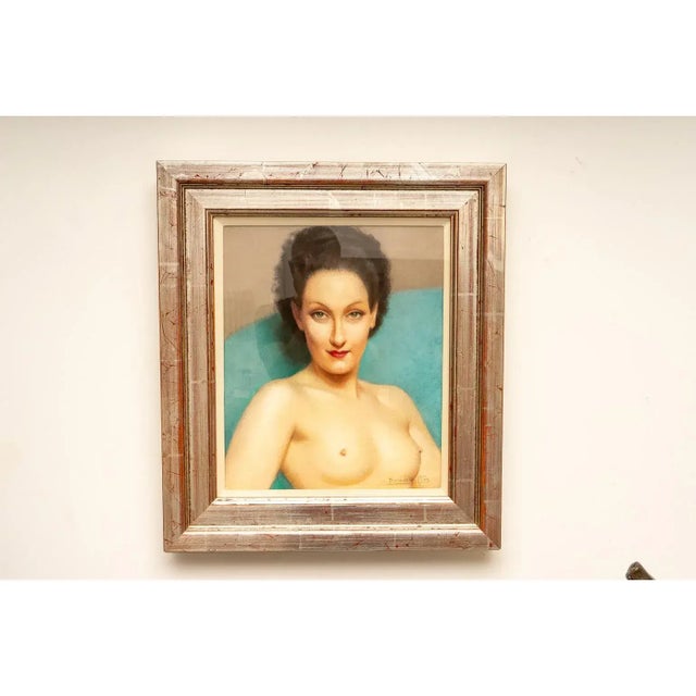 Gloria Swanson by Raymond Duflos Portrait in Pastels For Sale - Image 4 of 8