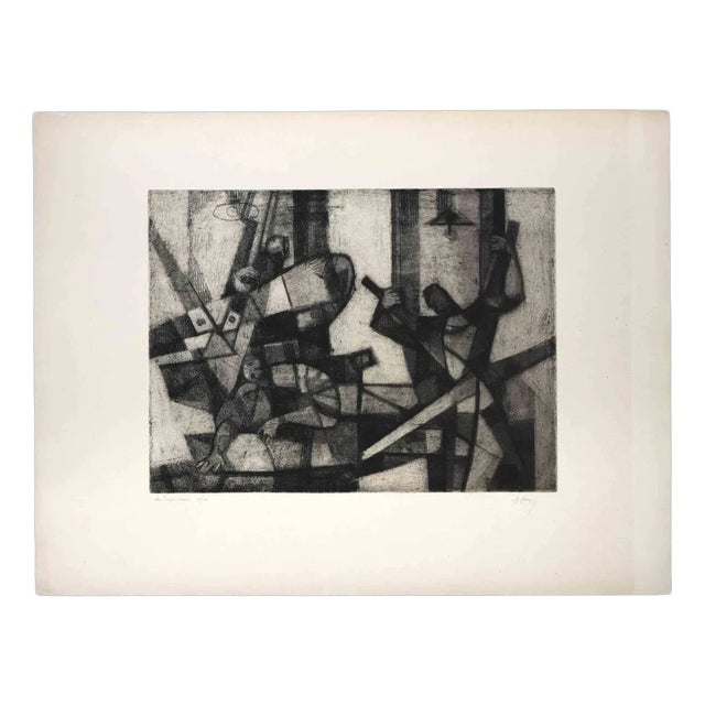 Les Imprimeurs, Original Etching, Mid-20th Century For Sale