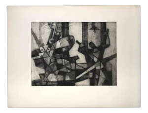 Les Imprimeurs, Original Etching, Mid-20th Century