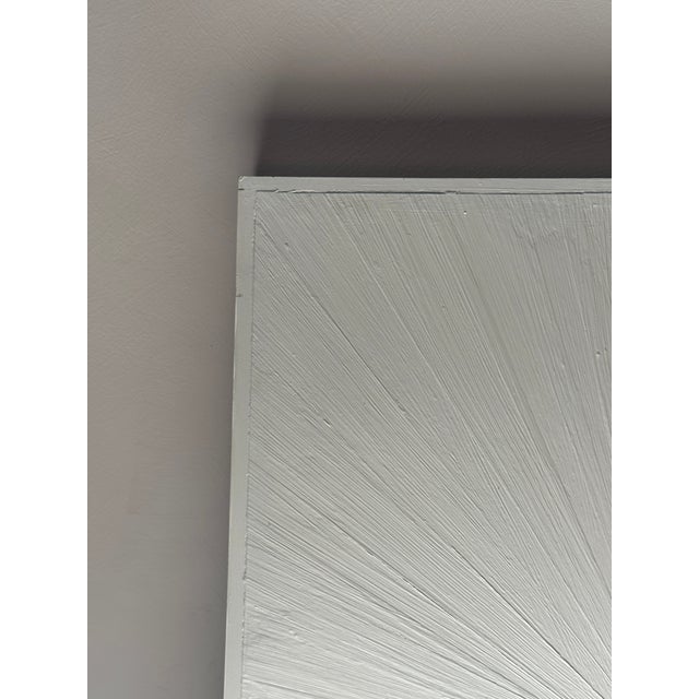 Minimalist White Oil Painting on Board For Sale In Los Angeles - Image 6 of 10