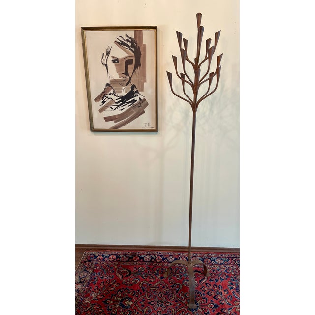 1980s Monumental Brutalist Floor Chandelier Style of Litsios For Sale - Image 5 of 10