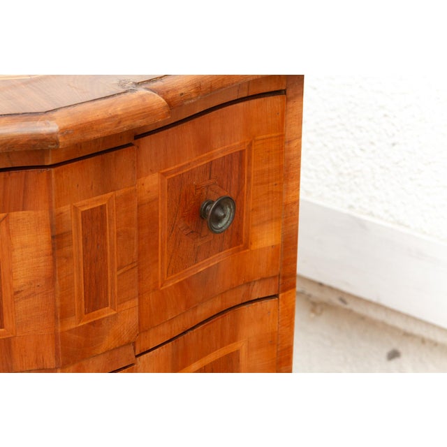 Italian Mid Century Italian Serpentine Walnut Small Dresser For Sale - Image 3 of 11