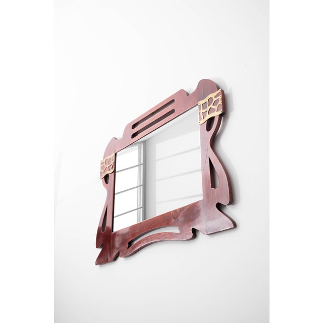 Art Nouveau Mirror by Vienna School for Nedomansky Brothers, Vienna, 1890s For Sale - Image 5 of 14